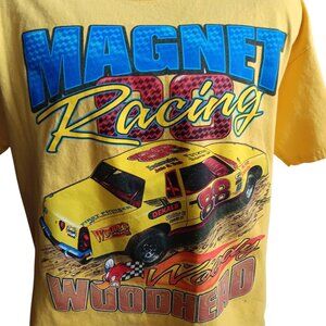 T-shirt LARGE WOODY WOODHEAD #88 AUTOGRAPHED RACING GRAPHIC Magnet Gildan